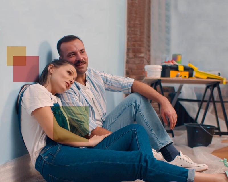 Image of couple making home improvements